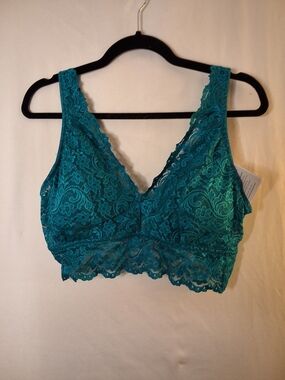 smart & sexy Teal Lace Longline Bralette